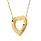 Multi Row Pave Heart Lab Diamond Pendant Necklace