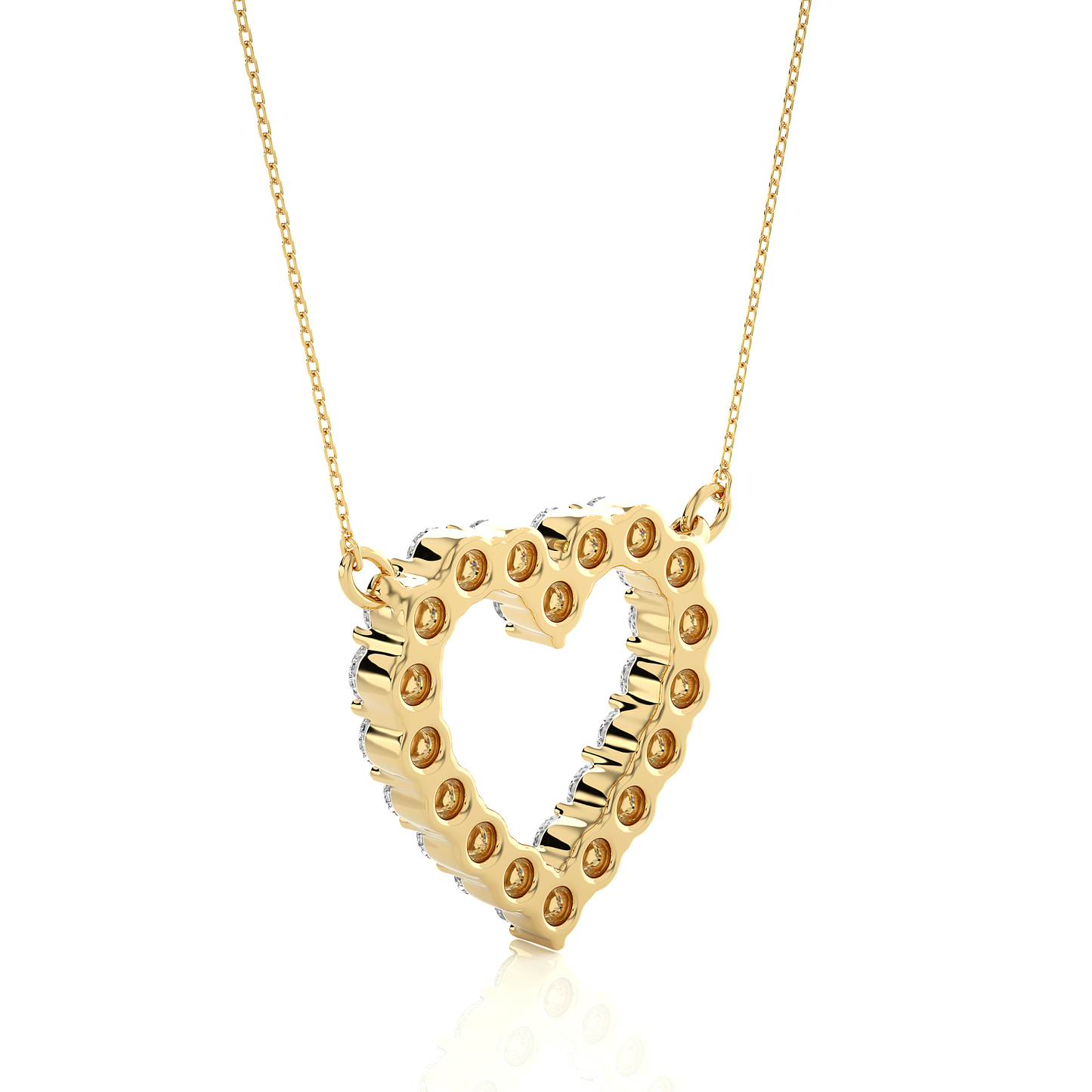 Heart  Shape Lab Grown Diamond Pendant Necklace