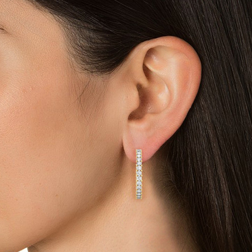 Luxe Lab Diamond Hoop Earrings