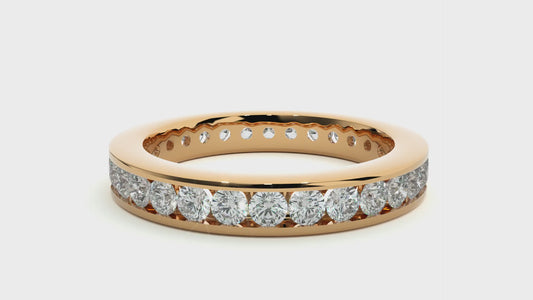 Channel Set Classic Diamond Eternity Wedding Band