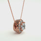 Round Halo Lab Diamond Pendant Necklace