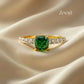 Vermeil Round Moissanite Diamond Pavé Solitaire Luxury Engagement Ring