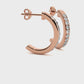 Medium Size Round Lab Diamond Hoop Earrings