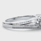 Luxury Three Stone Halo Lab & Moissanite Diamond Ring