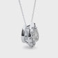 Pear Cut Lab Diamond Halo Pendant Necklace