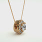 Round Halo Lab Diamond Pendant Necklace