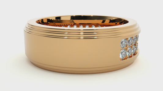 Men’s Lab Diamond Statement Wedding Band