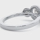 Round Lab Grown & Moissanite Diamond Three Stone Ring