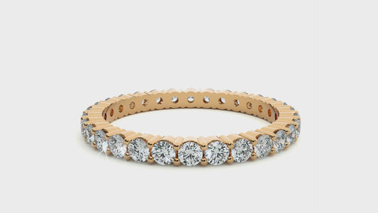 Stackable Round Diamond Eternity Wedding Band
