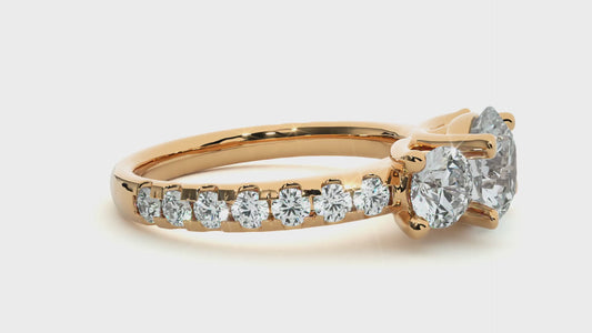 Round Lab Moissanite Diamond Engagement Ring