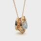 Pear Cut Lab Diamond Halo Pendant Necklace