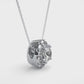Round Halo Lab Diamond Pendant Necklace