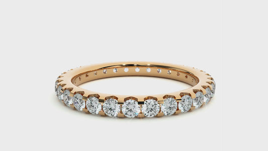 Round Cut Lab Grown Diamond Eternity Ring