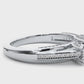 Three Stone Diamond Hidden Halo Engagement Ring