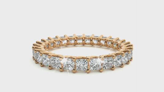 Princess Lab Diamond Eternity Wedding Band