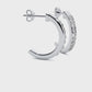 Medium Size Round Lab Diamond Hoop Earrings
