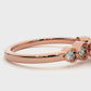 Round Cut Moissanite / Lab Diamond Vermeil Engagement Ring