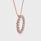 Minimal Circle Lab Diamond Pendant Necklace