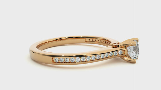 Round Lab Grown & Moissanite Diamond Engagement Ring