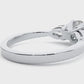 Three Stone Lab / Moissanite Diamond With Pear Side Stones Ring