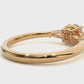 Round Lab / Moissanite Diamond With Tapered Baguette Three Stone Ring