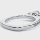 Round Lab Diamond Three Stone Engagement RIng