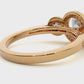 Round Lab Grown & Moissanite Diamond Three Stone Ring