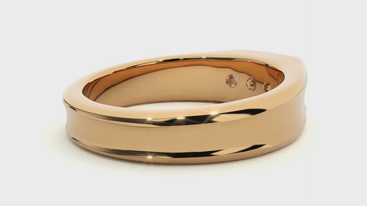 Classic Lab Diamond Three Stone Men’s Wedding Band