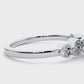 Round Cut Moissanite / Lab Diamond Vermeil Engagement Ring