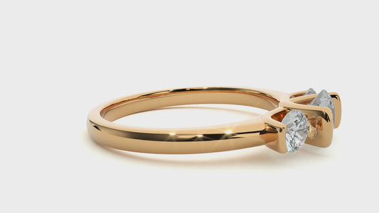 Lab Grown / Moissanite Diamond Three Stone Engagement Ring