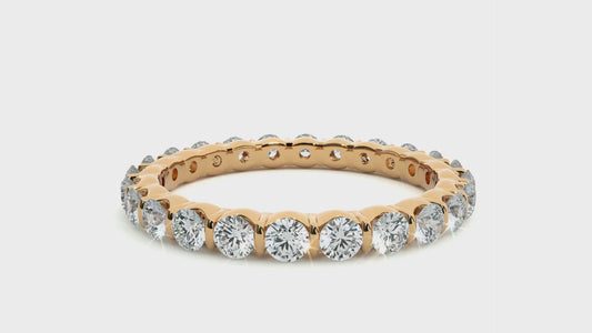 Classic Round Cut Lab Diamond Eternity Band