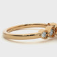 Round Cut Moissanite / Lab Diamond Vermeil Engagement Ring