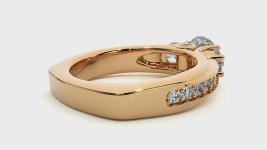 Three Stone Lab Grown Diamond Engagement Ring