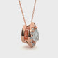Pear Cut Lab Diamond Halo Pendant Necklace