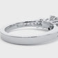 Round Lab & Moissanite Grown Diamond Three Stone Engagement Ring