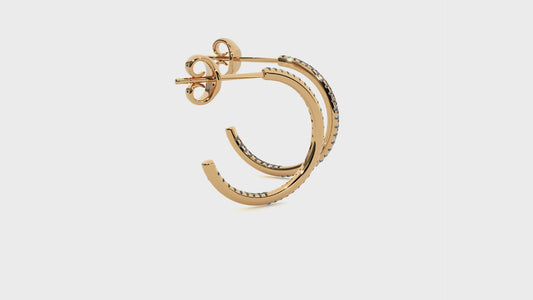 Round Lab Diamond Luxe Hoop Earrings