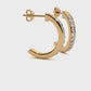 Medium Size Round Lab Diamond Hoop Earrings