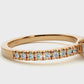 Three Stone Lab Grown Diamond Pavé Engagement Ring