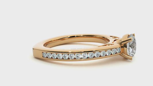 Round Cut Lab / Moissanite Diamond Engagement Ring
