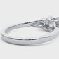 Three Stone Princess Lab Diamond Engagement Ring