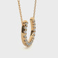 Lucky Horseshoe Lab Diamond Gold Necklace