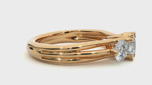 Classic Round Diamond Three Stone Engagement Ring