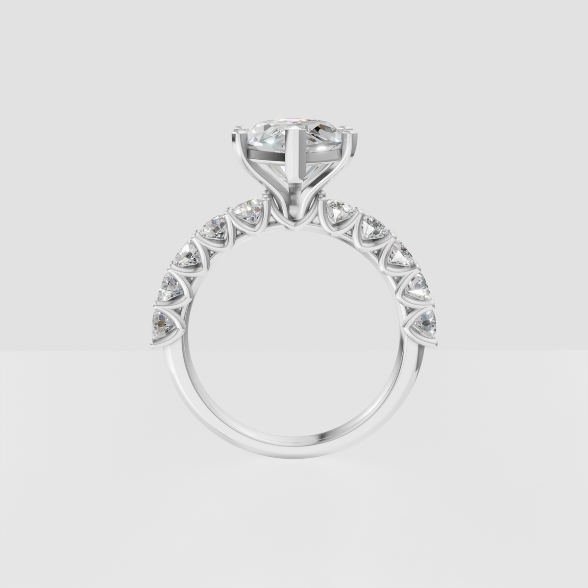 Timeless marquise lab grown diamond ring crafted in polished yellow gold