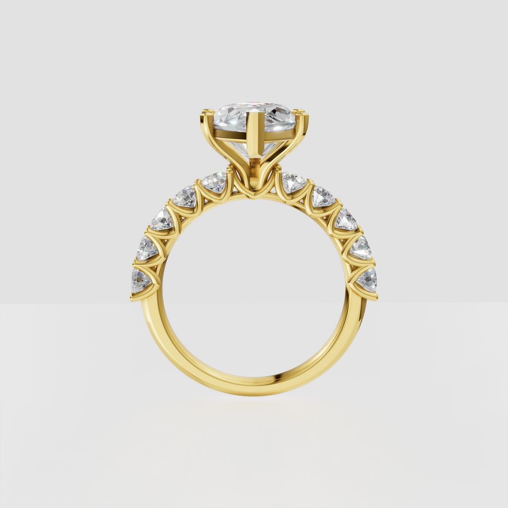 Marquise lab grown diamond engagement ring