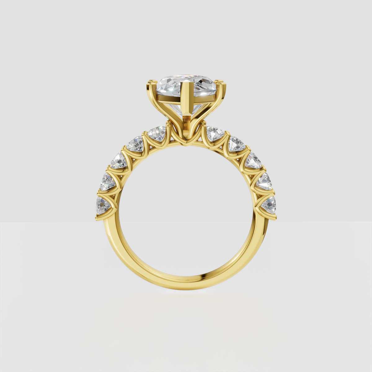Marquise lab grown diamond engagement ring